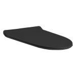 Capac WC Leziter Ride negru, soft close, plastic rezistent, 360x435 mm