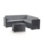 Set mobilier grădină colțar 5 locuri Leziter City Corner, grafit, efect ratan