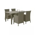 Set mobilier de grădină Curver Futura 4+1, cappuccino, masă + 4 scaune