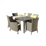 Set mobilier grădină Curver Futura 6+1 cappuccino, 6 scaune și masă