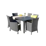 Set mobilier grădină Curver Futura 6+1 grafit, masă și 6 scaune