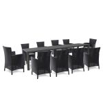 Set mobilier grădină Curver Juowa 10 locuri, masă modulară, grafit