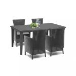 Set mobilier grădină Curver Futurowa 4+1 din plastic ratan, grafit
