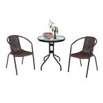 Set mobilier de grădină pentru balcon Leziter Marie, 3 piese, maro