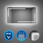 Oglindă de baie Leziter Ada 100x60 cm cu iluminare LED, senzor tactil și IP44