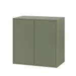 Dulap suspendat Leziter Boxie cu 2 uși, 80x80x37 cm, verde mat, modular