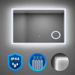 Oglindă baie LED Leziter Liz 120x60 cm, lumină 6000K, senzor tactil, IP44