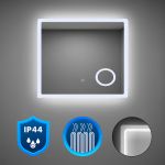 Oglindă baie LED Leziter Liz 80 cu senzor tactil, IP44, 80x60 cm