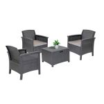 Leziter Set de mobilier de grădină Venus Trio grafit
