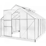 Seră de grădină Mirpol din policarbonat 4 mm, 2,5 x 3,1 m, cu uși glisante