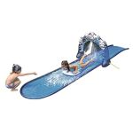 Tobogan cu apă de grădină Mirpol Ice Breaker, 5 m, albastru, cu pulverizator