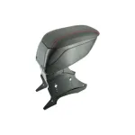 Cotieră auto universală cu bază metalică, negru cu cusătură roșie (48014)