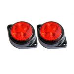 Lampă LED roșie 24V tip 14x66, diametru sticlă 4,5 cm, OEM