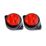 Lampă LED roșie 24V tip 14x66, diametru sticlă 4,5 cm, OEM