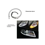 Bandă flexibilă LED DRL 30 cm cu semnalizare, set 2 bucăți (BO30WY)