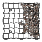 Grilă de parcare Eco Grid P25 50x50x2,5 cm din plastic reciclat, 120 t/m²