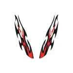 Set 2 abțibilduri flăcări auto 50×10 cm, rezistente la apă și UV, DZ-26