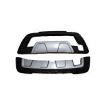 Set bullbar față și spate pentru Dacia Duster I 2012–2017, plastic negru-argintiu