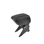 Cotieră auto universală neagră cu suport metalic, reglabilă pe înălțime