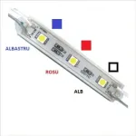 Modul LED 12V 3x SMD 5050, 3 culori fixe (alb/roșu/albastru), rezistent la apă