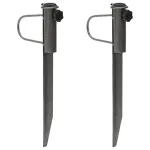 Suporturi de umbrelă cu țăruși, 2 buc. 19x42 cm oțel galvanizat GartenMobel Dekor