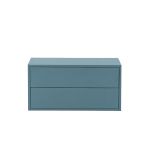 Dulap de perete Leziter Boxie cu 2 sertare, 40x80x37 cm, albastru petrol