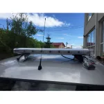 Rampa girofar LED albastru 12/24V, 98 cm, 18 module, cu kit prindere ART24