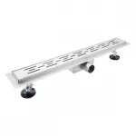 Scurgere de duș liniară Leziter Flow 60 cm din inox, cu sifon inclus