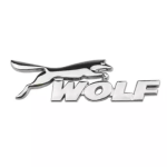 Ornament auto cromat WOLF 06973WLF, emblema decorativa pentru caroserie