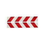 Set 2 benzi reflectorizante alb-roșu 30x10 cm pentru semnalizare (QIT02)