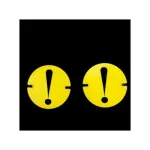 Set 2 semne auto pentru începători cu ventuză, galben-negru