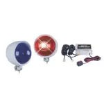 Stroboscoape auto WF27 12V rosu/albastru pentru avertizare vizibila