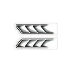 Set 2 abțibilduri 3D „Priză Aer” FK3, 11 x 39 cm, auto