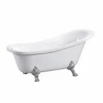 Cadă freestanding Leziter Clark 170x73x73 cm, acril alb cu picioare cromate