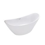 Cadă freestanding Leziter Flow 170x75x72 cm, alb, acril sanitar, 190 L