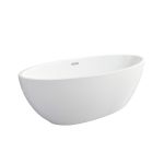 Cadă freestanding Leziter Kara din acril 170x81x60 cm, alb, cu scurgere pop-up