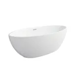 Cadă freestanding Leziter Kara din acril 170x81x60 cm, alb, cu scurgere pop-up