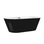 Cadă freestanding Leziter Noa 170x75x56 cm, neagră mată, acril sanitar