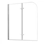 Paravan de baie Leziter Alor 120x140 cm, sticlă securizată 6 mm, profil zinc