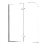 Paravan de baie Leziter Alor 120x140 cm, sticlă securizată 6 mm, profil zinc