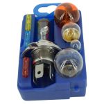 Trusă becuri auto H4 12V 55/60W cu becuri auxiliare și siguranțe