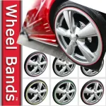 Banda autocolanta pentru jante auto, alba, 0,64 cm x 9,6 m, cu unealta