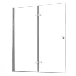 Paravan de cadă Leziter Alor 122x140 cm, sticlă securizată 6 mm, transparent