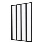 Paravan cadă Leziter Tribeca 110x140 cm, sticlă securizată, profil negru mat