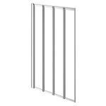 Paravan cadă Leziter Tribeca 110x140 cm, sticlă securizată 4 mm, crom