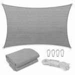 Pânză de umbrire dreptunghiulară Leziter Rana 5x6 m, HDPE gri, 80–90% umbrire