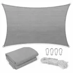 Pânză de umbrire dreptunghiulară Leziter Rana 5x6 m, HDPE gri, 80–90% umbrire