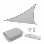 Pânză de umbrire triunghiulară Leziter Rana 4x4x4 m, gri, cu inele inox