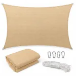 Vela de umbrire Leziter Rana dreptunghiulara 5x6 m, bej, HDPE