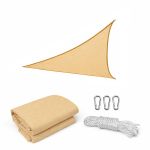 Panza de umbrire triunghiulara Leziter Rana 3x3x3 m, bej, cu inele inox